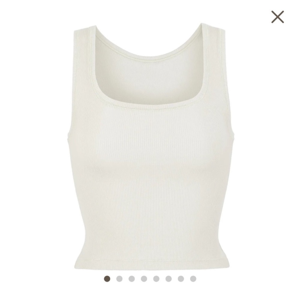 Skims Cotton Rib Tank bone NWT